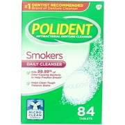 Polident Smokers, Antibacterial Denture Cleanser 84 ea (Pack of 6)