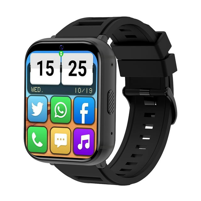 Montre Téléphone Intelligente Q668, 4G Tout Réseau, Système Android, Noir