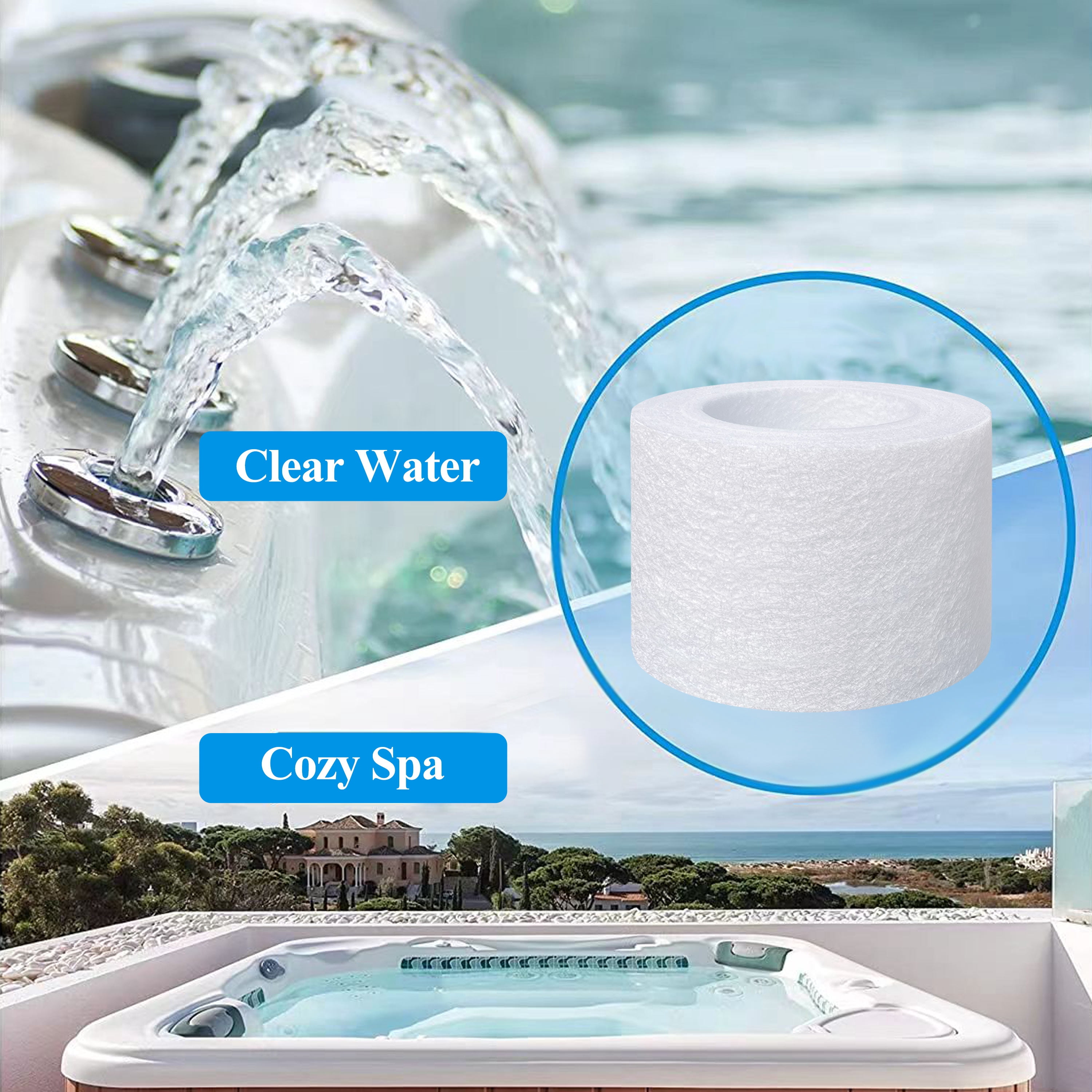 CRYSPOOL Spa Filter Compatible with FC-2812, Sundance 6540-502, Throwaway Absorbtion Filter, 2 Pack
