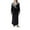 #032-Black, variant on Cozy Winter Robe Women's Tie-Belt Long Sleeves Hooded Pockets Plush Fleece Loungewear