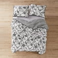 thumbnail image 4 of Levtex Home Black & White Floral Cotton Quilt Set, Full/Queen - Reversible, 4 of 8