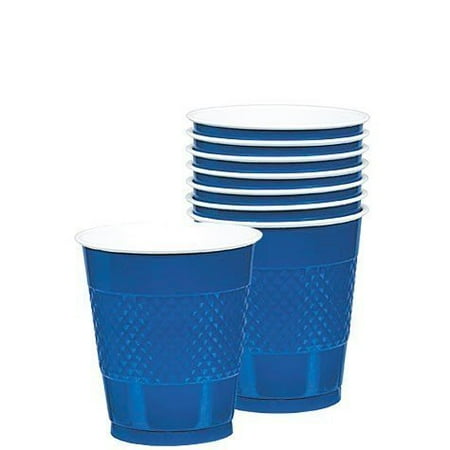 Royal Blue Cup - Plastic Cups | 20ct (12oz, Bright Royal Blue)