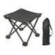 thumbnail image 3 of Taburete de campamento Taburete plegable portátil Silla pequeña Reposapiés Asiento Taburete plegable para acampar Taburete plegable para exterior Play Negro con bolso, 3 of 8