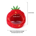 thumbnail image 3 of Barhoo Dog Hat Strawberry Costume Pet Cat Hat Cute Headgear Adjustable Hook Loop Soft Cotton Plush Party Costume Holiday Decor Photo Prop Funny Ear Cover Noise Protection Small Dogs Cats Puppy, 3 of 9