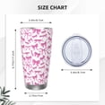 thumbnail image 4 of Fotbe Pink bows Pattern 20 oz Tumbler Stainless Steel Vacuum Insulated Coffee Ice Cup Double Wall Travel Flask Leak-proof Coffee Cup-Without Straw, 4 of 8