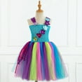 thumbnail image 2 of ZHUASHUM Toddler Girls Dress Summer Fashion Dress Princess Dress Casual Dress Tutu Mesh Skirt Outwear Blue,8-9 Years, 2 of 5