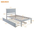thumbnail image 4 of ENYOPRO Twin Bed with Trundle, Wood Twin Platform Bed with Headboard and Footboard, Captains Bed for Bedroom Small Living Space, Daybed with Trundle for Boys Girls, No Box Spring Needed - Gray, K4057, 4 of 9