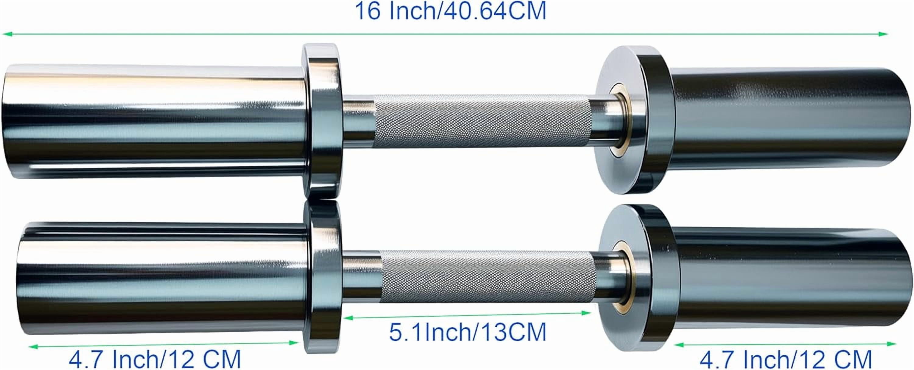 Yuhqc 16 Inch Olympic Dumbbell Bar Set with Collars - Adjustable Weightlifting Handle for Home Gym Strength Training