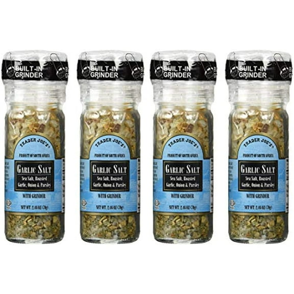 Tj Garlic Salt With Grinder 2.46 Oz, (4-Pack)