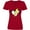 True Red, variant on Inktastic Lightning bolt heart Women's V-Neck T-Shirt