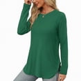 thumbnail image 6 of Towmus Womens Long Sleeve Crew Neck Shirts Side Split Basic Loose Tunic Tops for Women Casual Women's Fall Sweatshirts 2025, 6 of 6