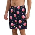 thumbnail image 2 of Kdxio Cartoon Donut Planets Pattern Mens Casual Shorts - Drawstring Summer Beach Sports Shorts for Men, 2 of 9