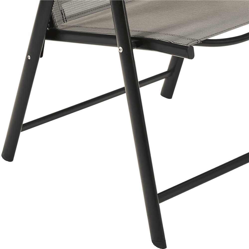 Renwick Outdoor Folding Dining Chairs with Backrest/ Armrests, Set of 4, Brown