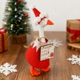 thumbnail image 4 of 7 Inch Porch Goose Turkey Outfits, Lawn Goose Christmas Costume with Hat, Cute Ornaments Garden Costume Small Statue, Holiday Outdoor Garden Yard Patio Decoration, 4 of 9