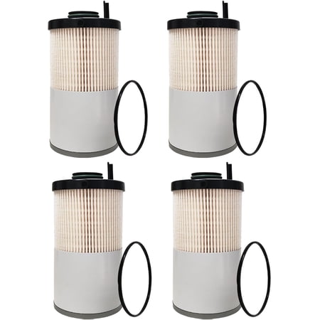 FD4624 Fuel Filter Element Fit for Ford 2017-2022 F-250, F-350, F-450, F-550 Super Duty V8, Replaces # FD-4624, FD-4625, HC3Z-9N184-B, Pack of 4