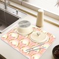 thumbnail image 6 of Ryvnso Cute Rabbits Dish Drying Mat for Kitchen Countertop 18x24 Large Dish Pad Drainer Rack Dish Sink Mats, 6 of 7