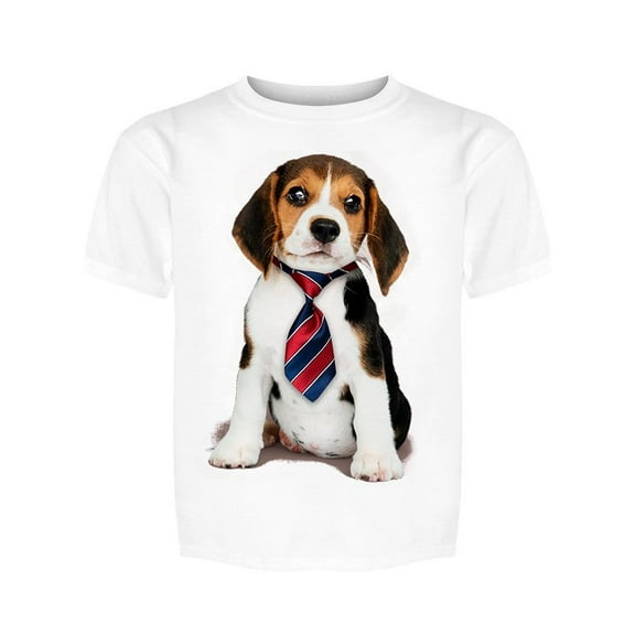 Beagle Puppy Wears A Tie Tee Boy's -Image by Shutterstock