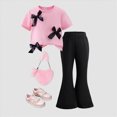 thumbnail image 2 of HCNTES Girls Clothes 2 Piece Cute Butterfly T-Shirt Tops & Cargo Pants Spring Summer Outfits Teen Tween Girls Summer Clothing Set, 2 of 4