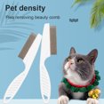 thumbnail image 6 of Yucurem Stainless Steel Cat Flea Combs Universal Encryption Dog Lice Removal Brush Tools Pet Essentials (White), 6 of 10