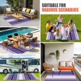 thumbnail image 3 of Purple Ombre Stripe Outdoor Rug 4x6 Ft, Non Slip Washable Area Rug, Farmhouse Simple Striped Patio Rugs Carpet Runner, Large Floor Mat for Indoor/Outdoor Deck Porch Camping, 3 of 8