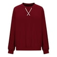 thumbnail image 4 of cocolona Womens Oversized Sweatshirts Crewneck Long Sleeve Shirts Fall Fashion Color Block Pullover Tops Casual Blouses, 4 of 5