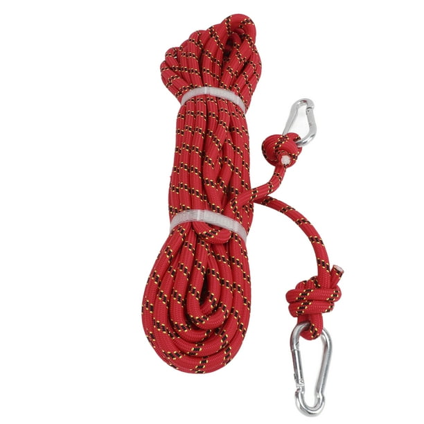 Noref 10mm Rock Climbing Rope 15m Length 3KN Bearing Capacity Red For  Camping Hiking Downhill,Rescue Rope,Fire Safety Rescue Rope 