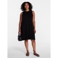 thumbnail image 2 of Time and Tru Women’s Sleeveless Knit Swing Dress, Sizes XS-XXXL, 2 of 5