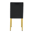 thumbnail image 6 of Tcbosik 4 Pack Upholstered Dining Chairs, PU Leather Side Chair with Metal Legs, Comfy Kitchen Chair, Easy Assembly, Black & Gold, 6 of 10