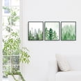 thumbnail image 4 of Forest Canvas Print Wall Art Green Watercolor Forest Pine Trees Floral Nature Woodland Nursery Decor 6PCS Multicolor Unframed Artwork for Living Room Bedroom DIY, 4 of 9