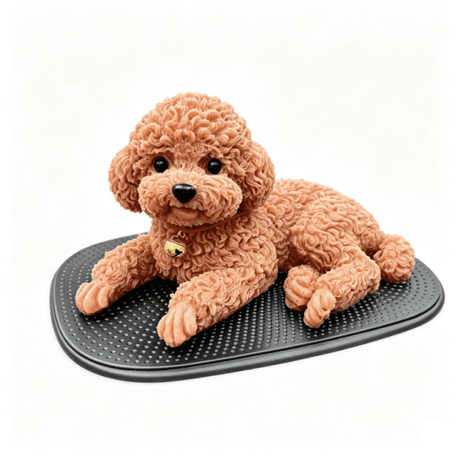 Dog Dashboard Decoration for Car Realistic Dog Dash Accent with Anti- Mat Automotive Interior Decorative Accessory Cute Puppy Figurine Ornament for Vehicle Desk Shelf Dog Lover Gift