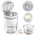 thumbnail image 1 of WJCA Multi-Function Pill Cutter with Dispenser & Cup, Splits and Crushes Vitamins Tablets, Stainless Steel Blade, Green, 1 of 7