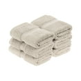 thumbnail image 2 of Premium Egyptian Cotton Highly Absorbent Assorted 6-Piece Plush Towel Set - 13" x 13", 2 of 6