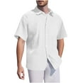 thumbnail image 2 of pstuiky camisetas de hombre, Blusa informal de manga corta con cuello vuelto y color liso para hombre camisetas de hombre l, 2 of 5