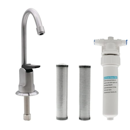 

Westbrass C0127-07 6 Touch-Flo Style Pure Cold Water Dispenser Faucet Kit with Under Sink In-line Filter Unit and 2-Pack Replacement Cartridges Satin Nickel