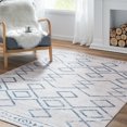 thumbnail image 1 of Rugking Area Rug 3X5 Entryway Modern Kitchen Soft Rug Indoor Mat Geometric Print Floor Cover Thin Carpet Doormat Non Slip Rug for Living Bedroom Dining Room Blue, 1 of 6