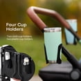 thumbnail image 3 of HARPPA Foldable Wagon Stroller for 4 Kids with 5-Point Harness, Canopy, Black, 3 of 10