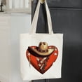 thumbnail image 4 of COMIO Happy Valentines Day Canvas Tote Bags for Women Heart Graphic Shoulder Bag Reusable Shopping Bag Valentine Gift, 4 of 5