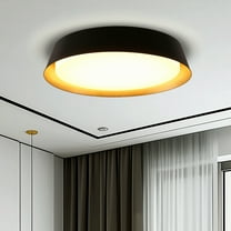 YANSUN 12in. Black and Gold Flush Mount Ceiling Light, 21W 1250LM LED Ceiling Light Fixture 5CCT Dimmable for Bedroom Hallway