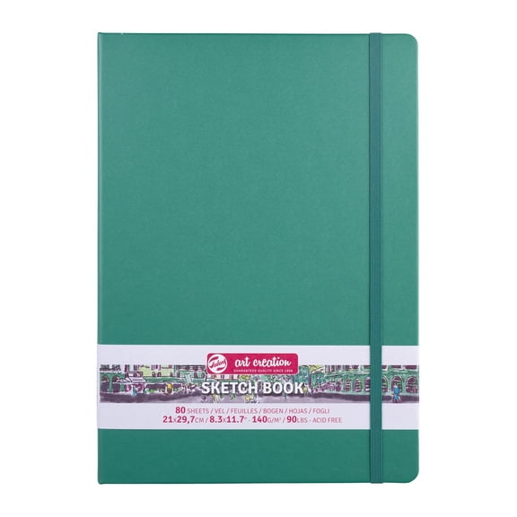 Talens Art Creation Sketchbook Drawing Notebook 8.3 x 11.8 inches (21 x 30 cm) Forest Green
