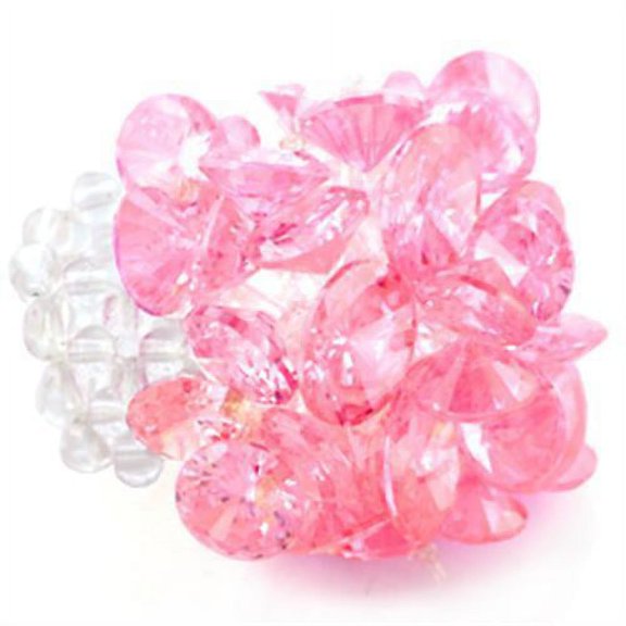 Stone Ring with AAA Grade CZ in Rose for Women Rose Stone Color Style LO658 Size 8