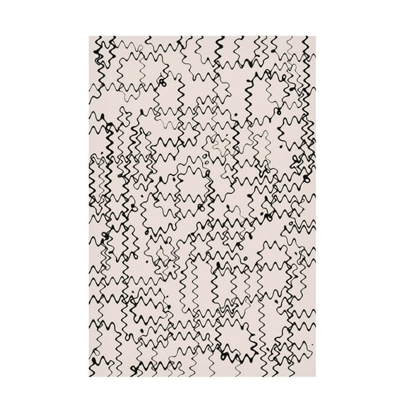 Canvas Wall Art - Treechild 'Shaky Thin Lines Pattern' Wall Art for Living Room, Bedroom, or Office D?cor by Trademark Fine Art - 12 x 19 Inches
