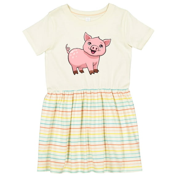 Inktastic Cute Pig Girls Toddler Dress