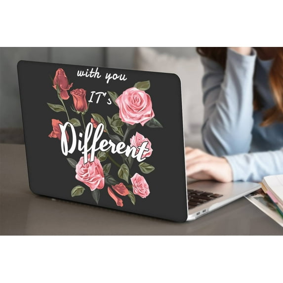 KSK KAISHEK Plastic Hard Shell for 2023 - 2021 Rel. MacBook Pro 16" XDR Display & Touch ID + Black Keyboard Cover Model: A2780 M2 & A2485 M1 Flowers 273