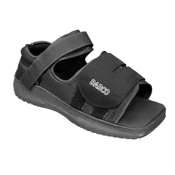 MedSurg Black Post-Op Shoe Medium Strapless Forefoot Closure MQW2B