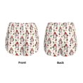 thumbnail image 2 of JUNZAN Merry Christmas Santa Print Women's Athletic Gym Running Shorts with Phone Pockets - Workout Shorts-Large, 2 of 5