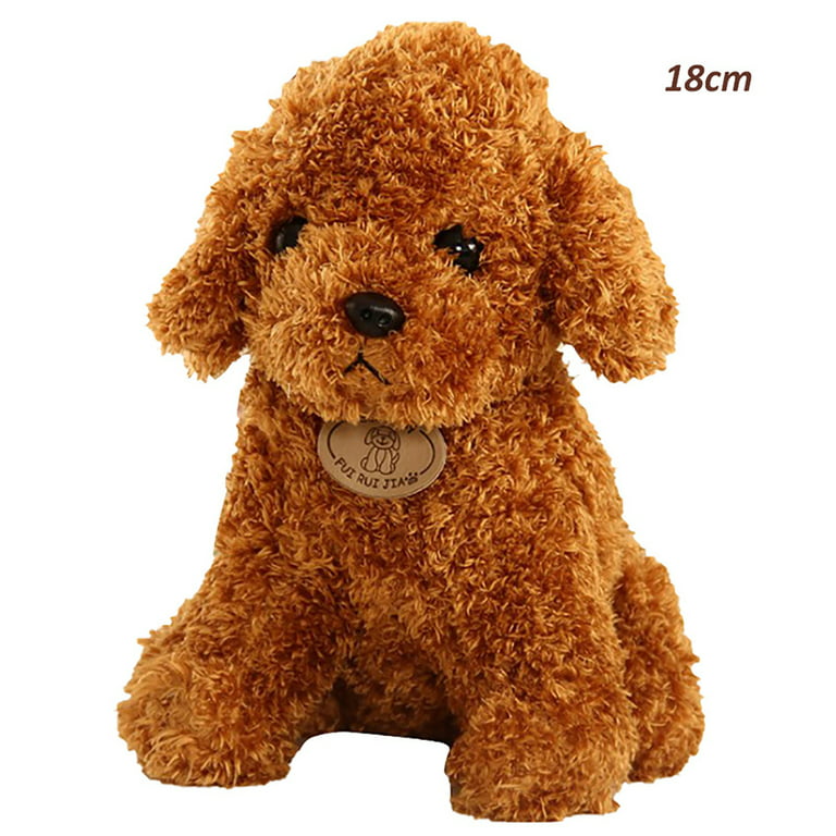 Plush Stuffed Animal Puppy Dog - Emotional Support, Toy - Golden Brown  Poodle - Ultra Soft & Realistic