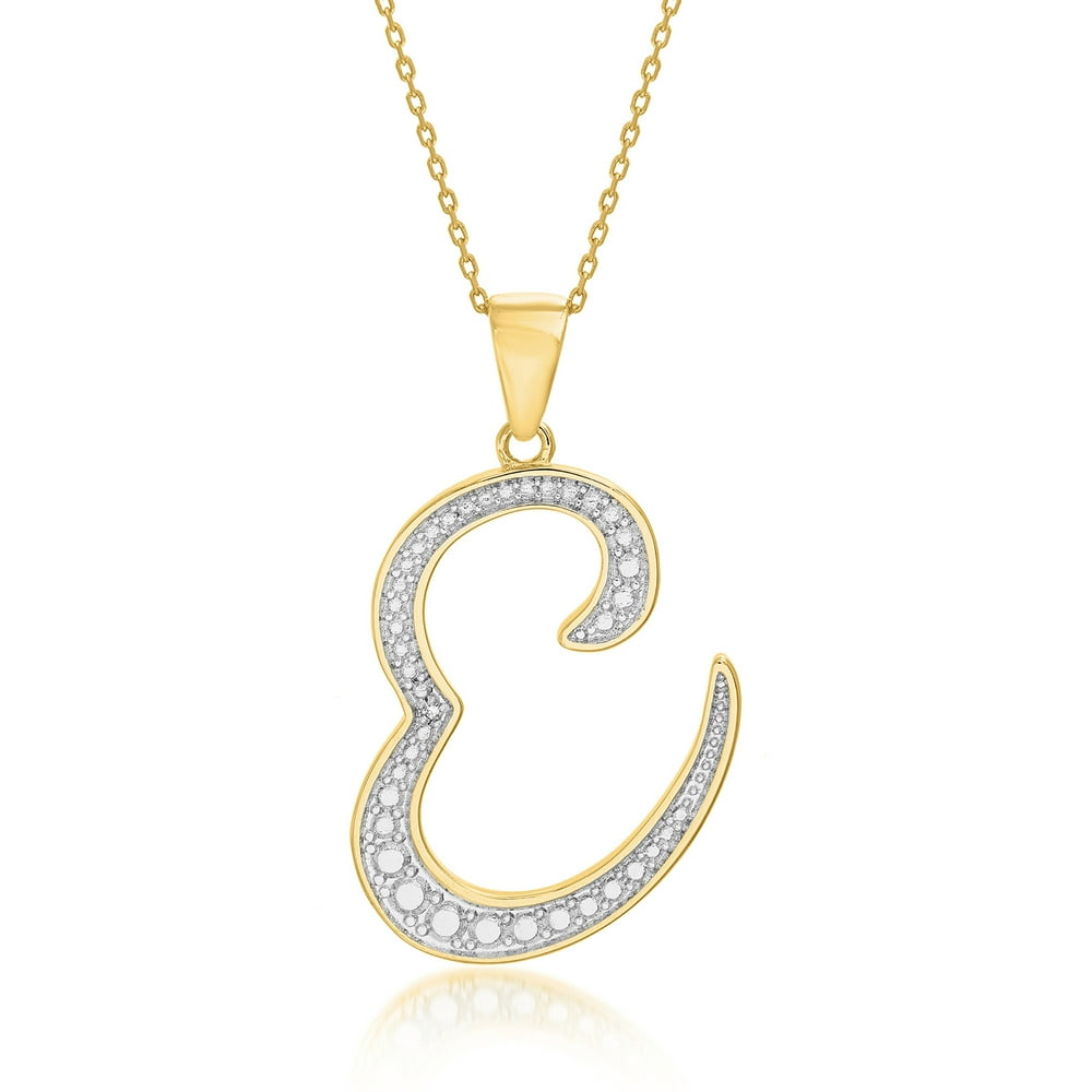 Lumineux Jewelry - Lumineux Genuine Diamond Accent Initial Necklace for ...