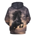 thumbnail image 2 of LAOLIUSN Novelty Horse Print Hoodie Animal 3D Pattern Sweatshirt Hooded Pullover with Pocket S-4XL, 2 of 7