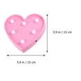 thumbnail image 4 of 2 luces LED de noche con forma de corazón, decorativas y creativas, para San Valentín, fiestas infantiles, talla S, sin pilas (rosa y rojo)., 4 of 6