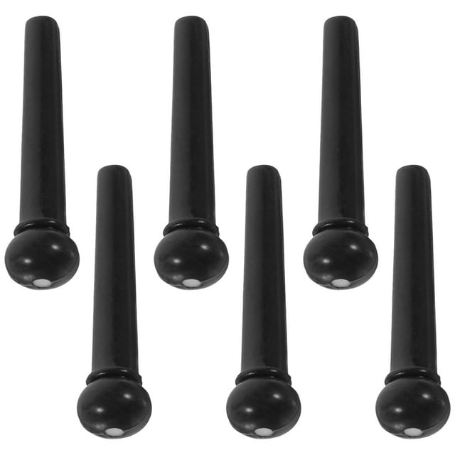 BRIGHTFUFU 6Ud De Guitarra Acústica Color Negro Resistentes Para Uso Prolongado